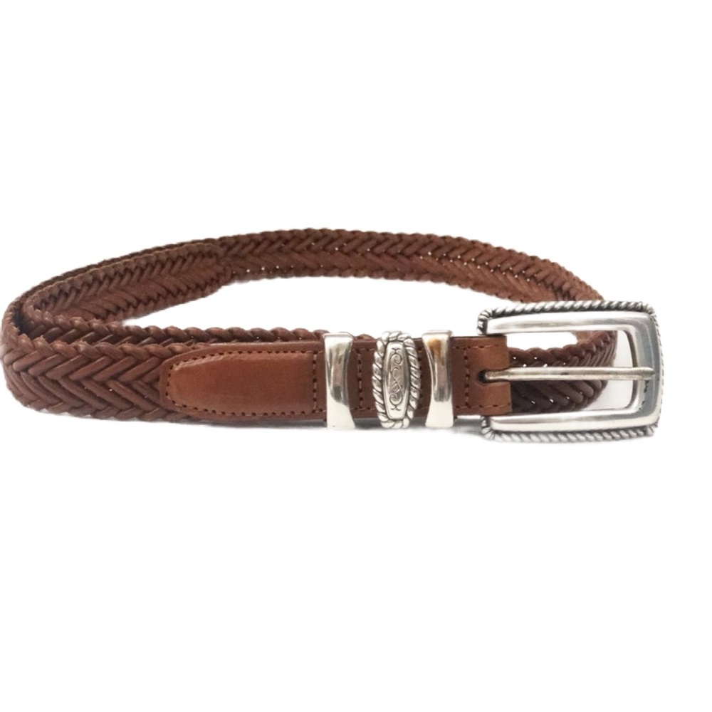 Brighton Braided Leather Belt Size M (30”)